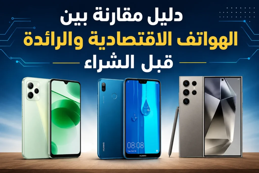 مقارنة المواصفات واختيار الهاتف المناسب وفق الاستخدام والميزانية.